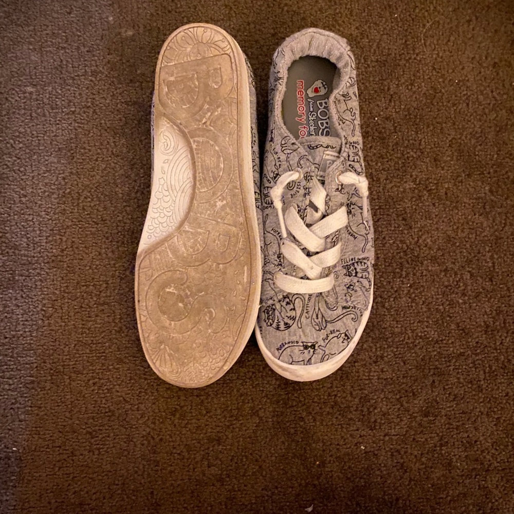 Bobs Cat Pattern Slip On Shoes